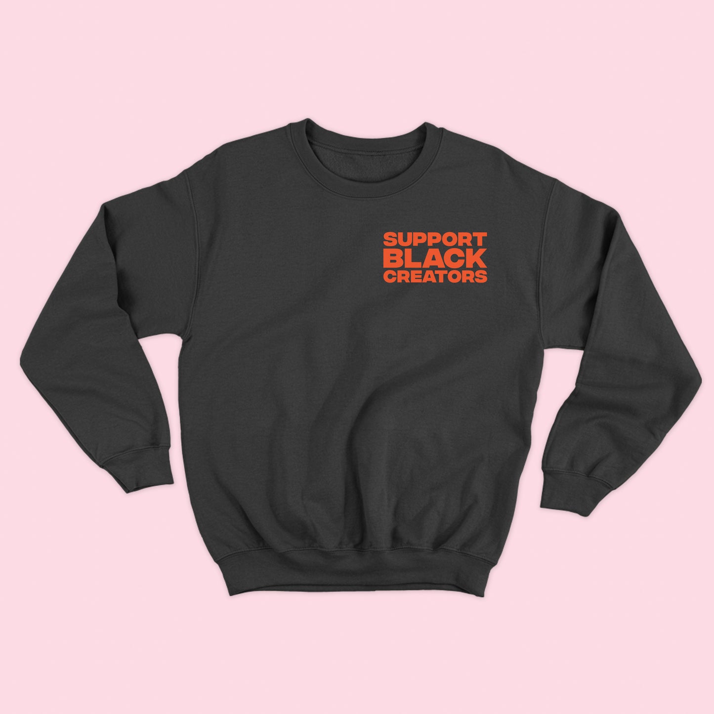 Support Black Creators Orange Sweatshirt