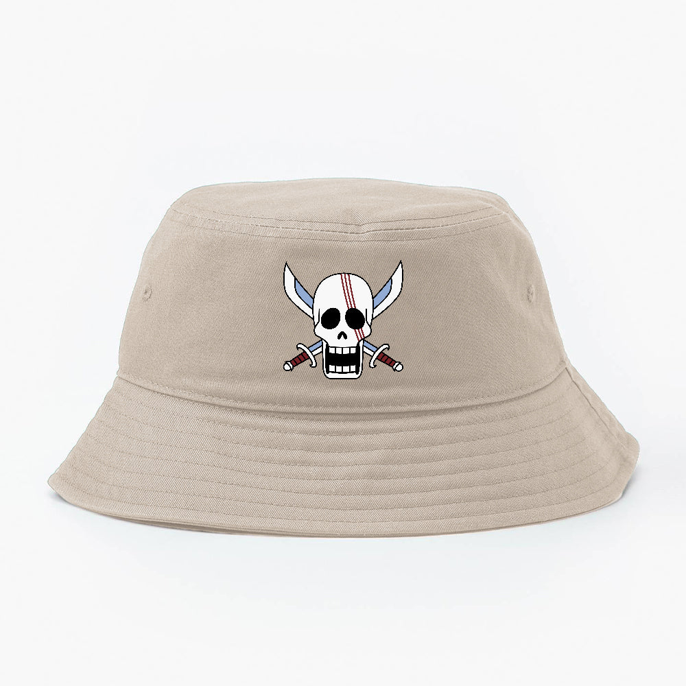 Red Hair Pirates jolly roger bucket hat