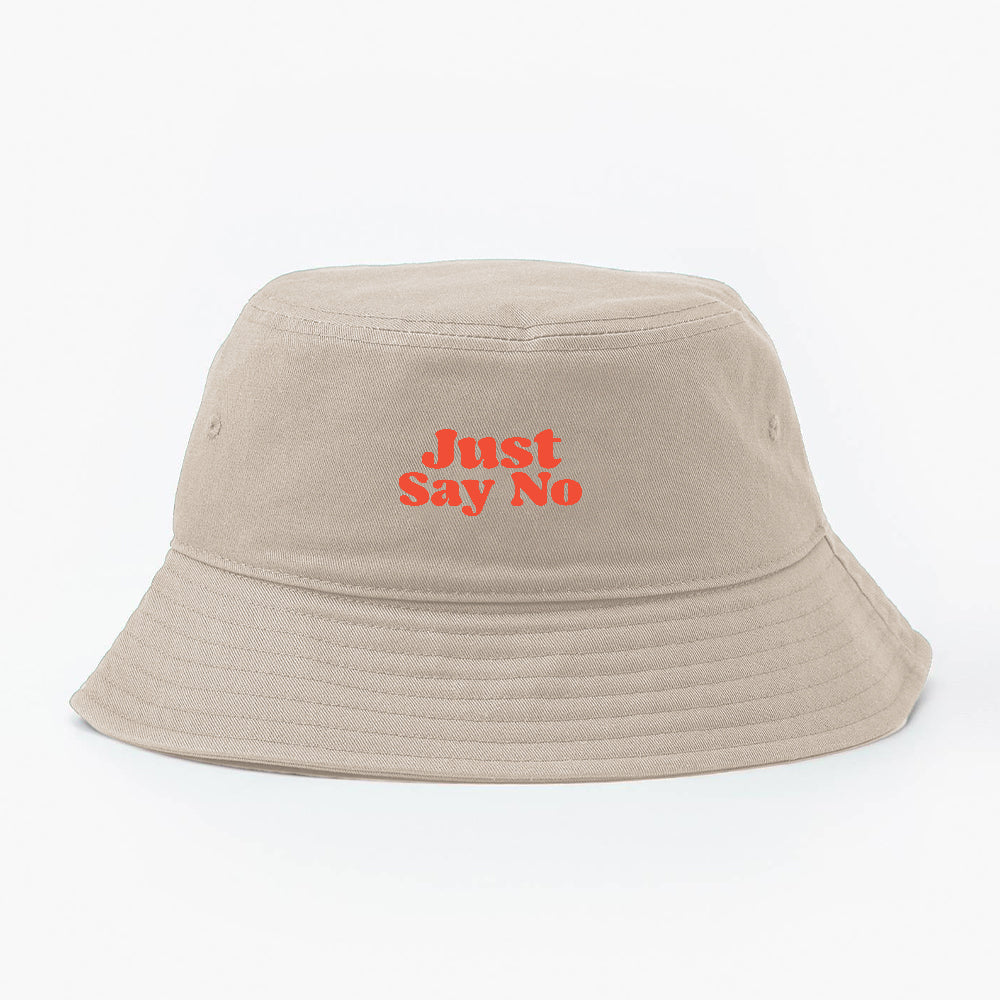 Just Say No Orange Bucket Hat