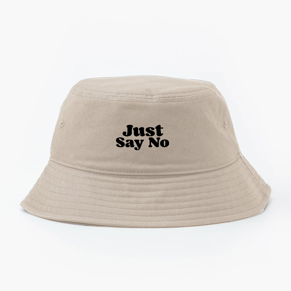 Just Say No Black Bucket Hat