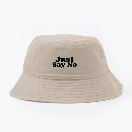 Just Say No Black Bucket Hat