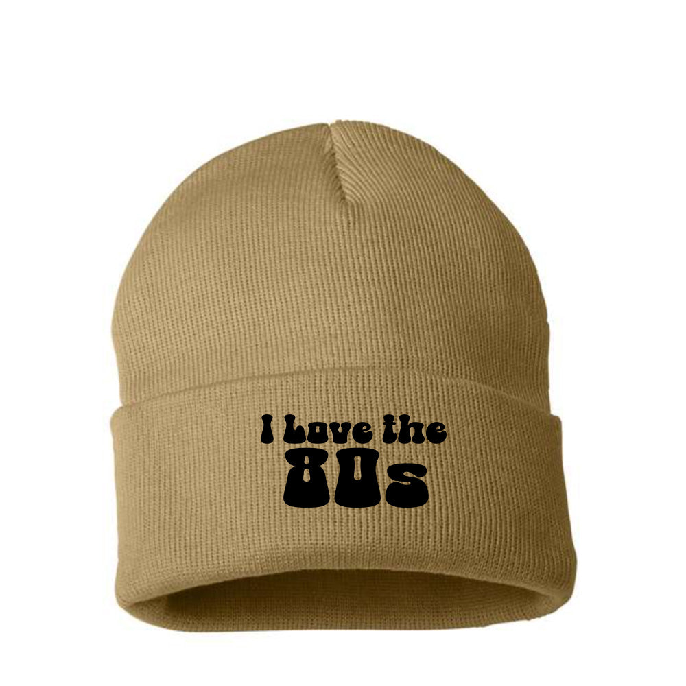 I Love the 80s Black Beanie Hat