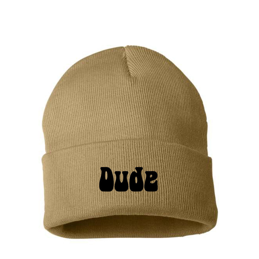 Dude Black Beanie