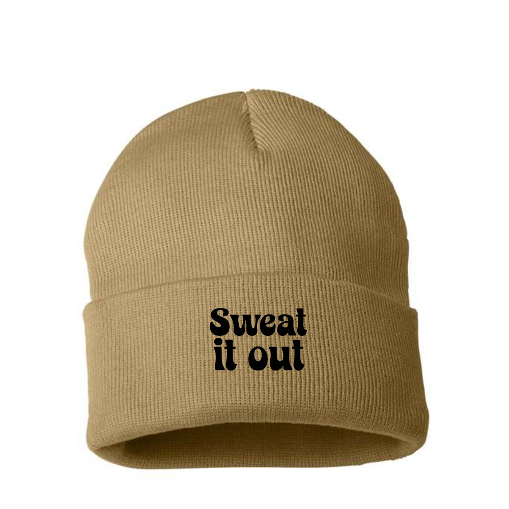 Sweat it out Black Beanie
