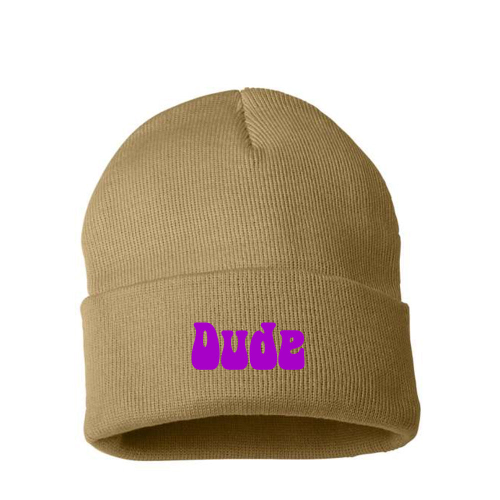 Dude Purple Beanie