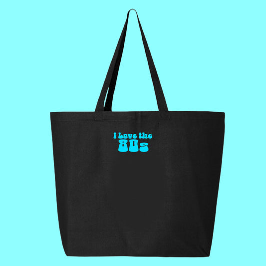 I Love The 80s Cyan Tote Bag