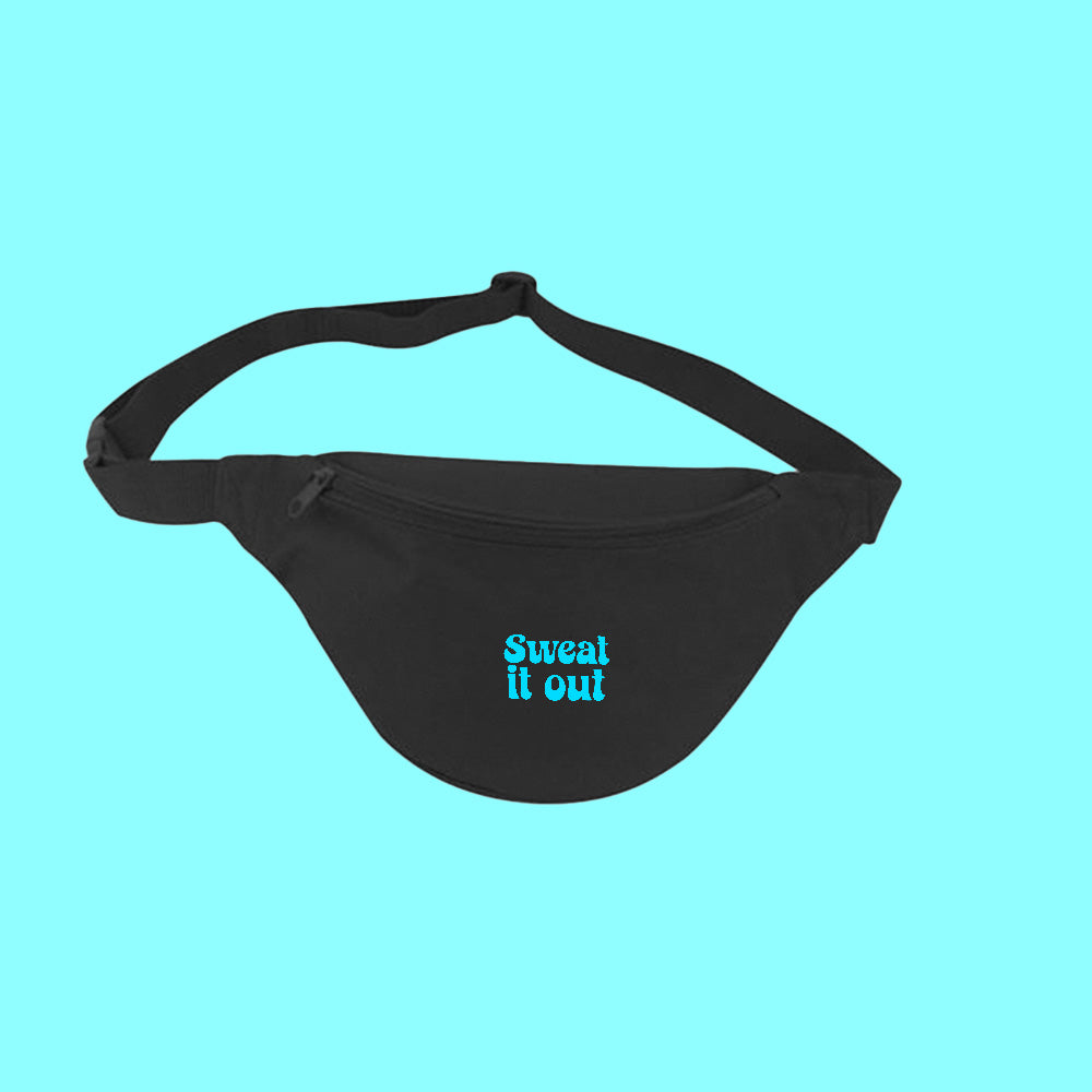 Sweat It Out Cyan Fanny Pack