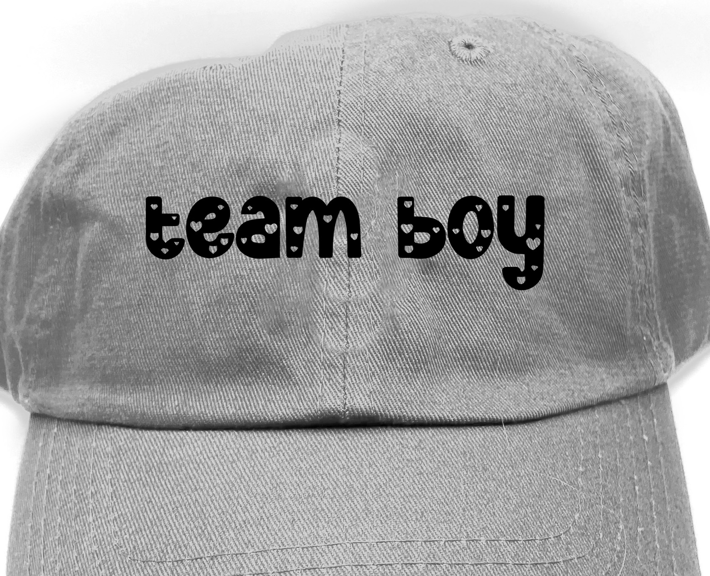 team boy black dad hat