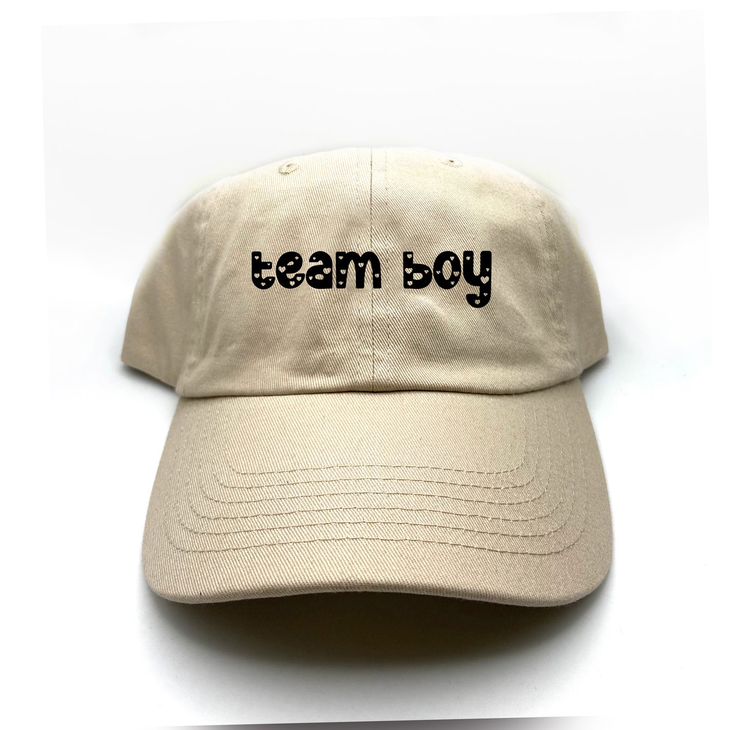 team boy black dad hat