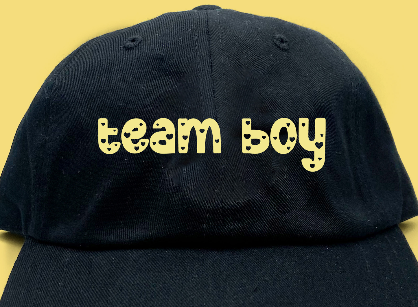 team boy yellow dad hat