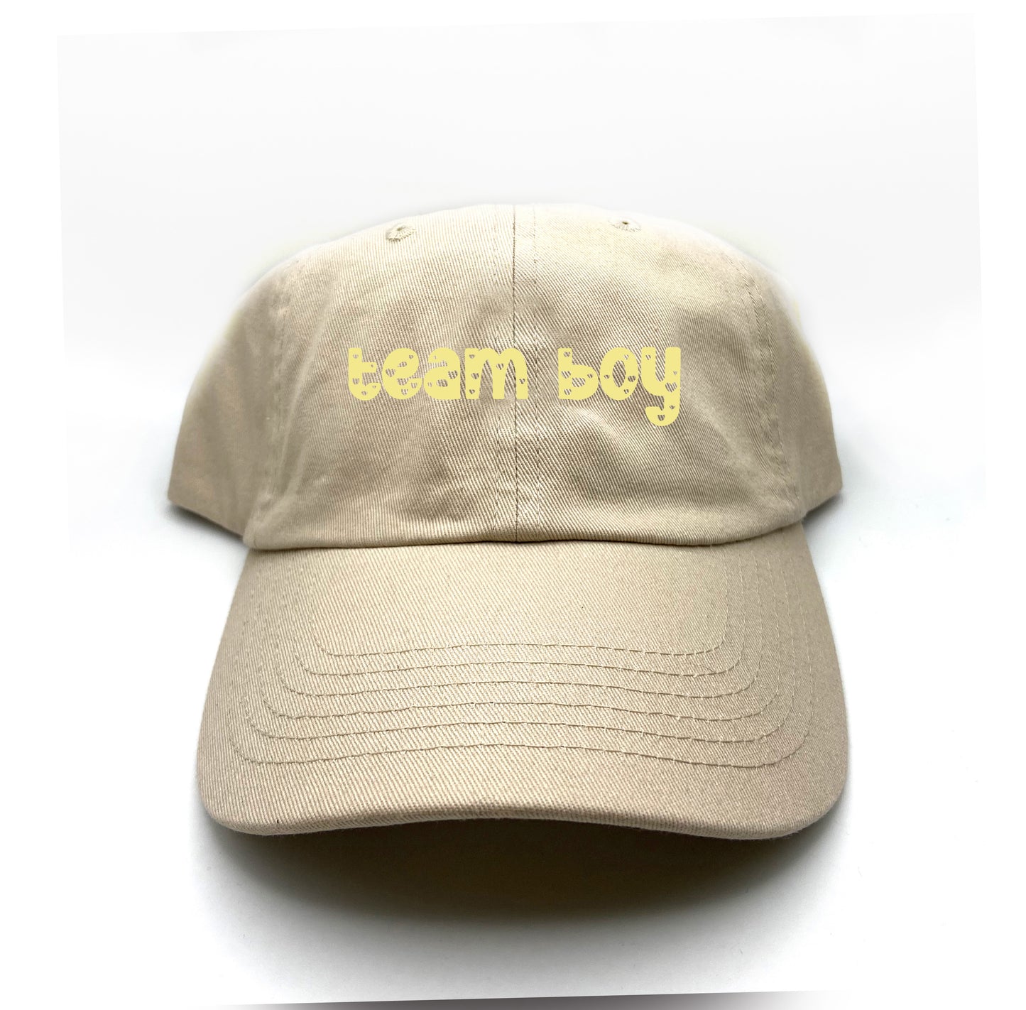 team boy yellow dad hat