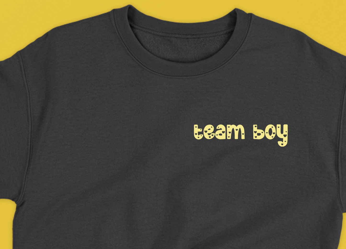team boy yellow sweatshirt