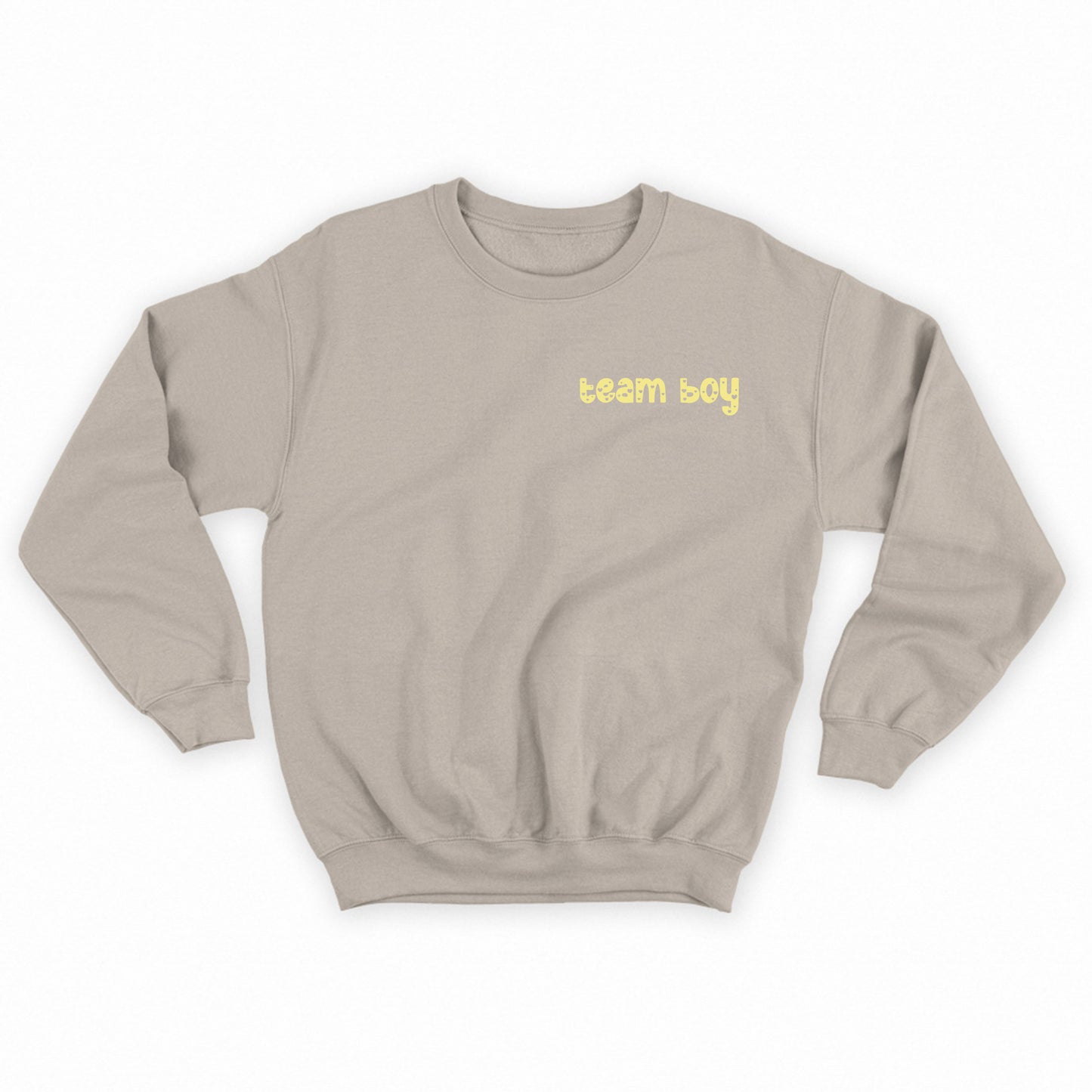 team boy yellow sweatshirt