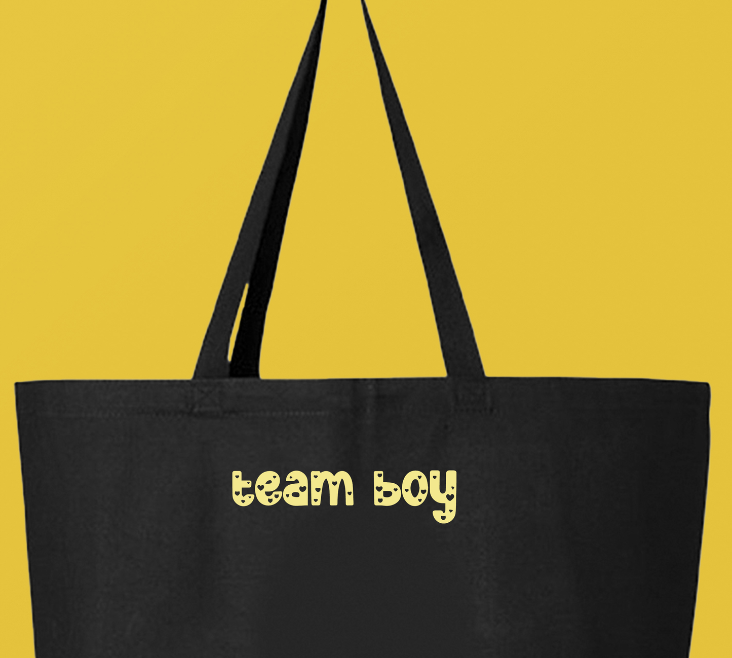 team boy yellow tote bag