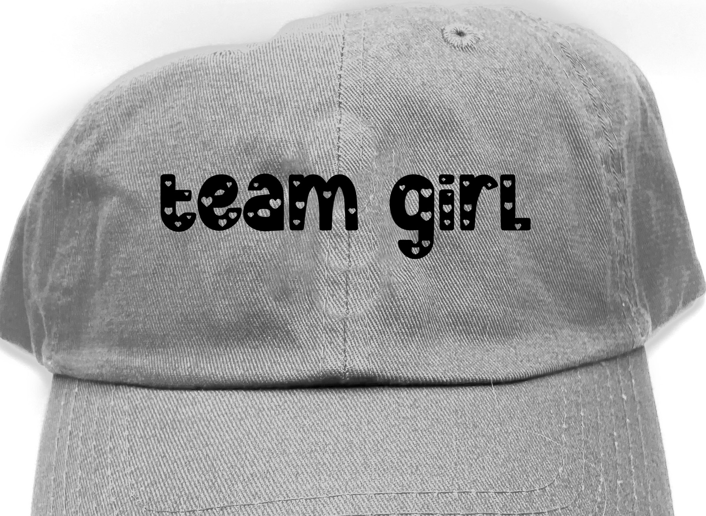 team girl black dad hat