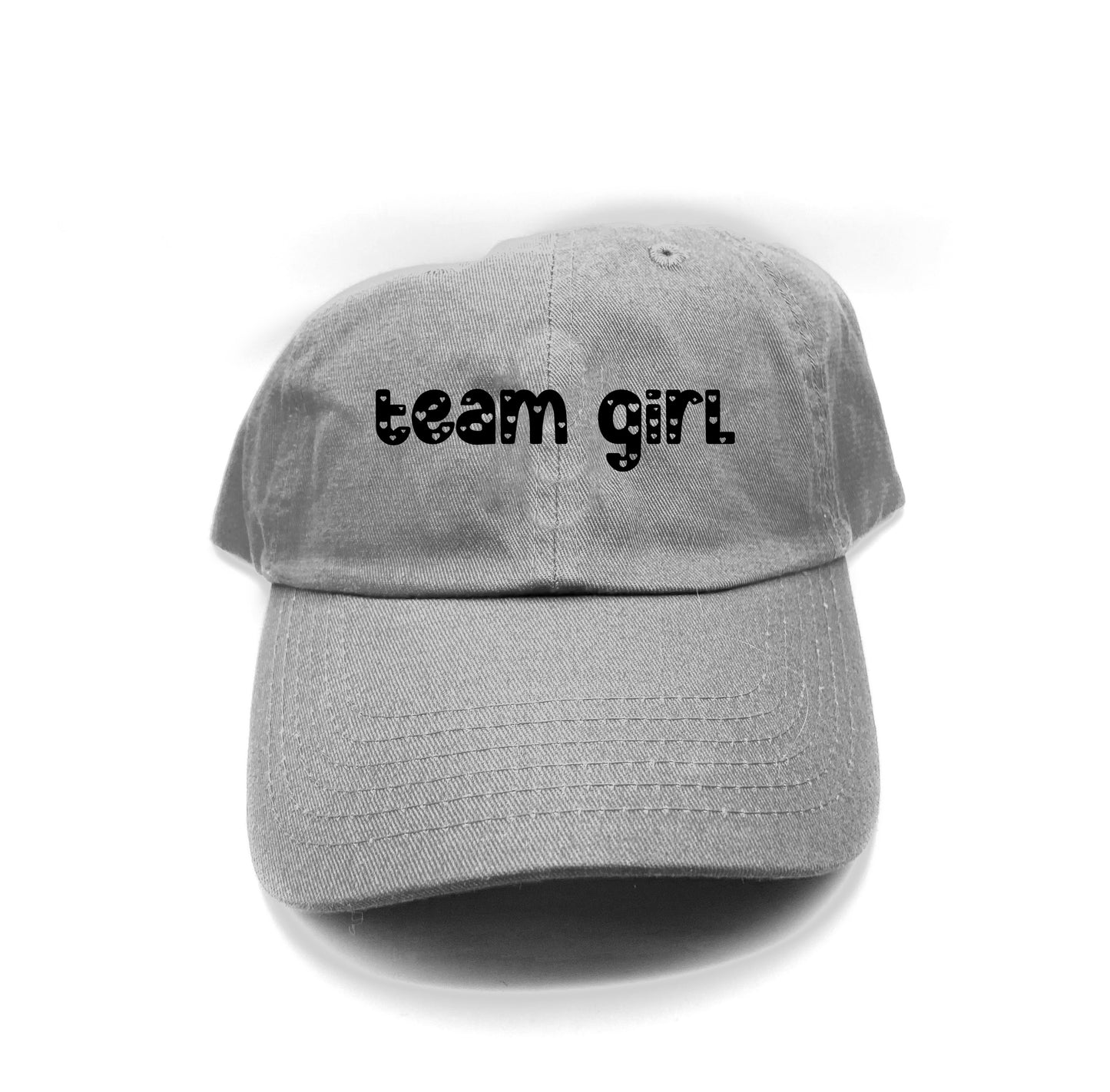team girl black dad hat