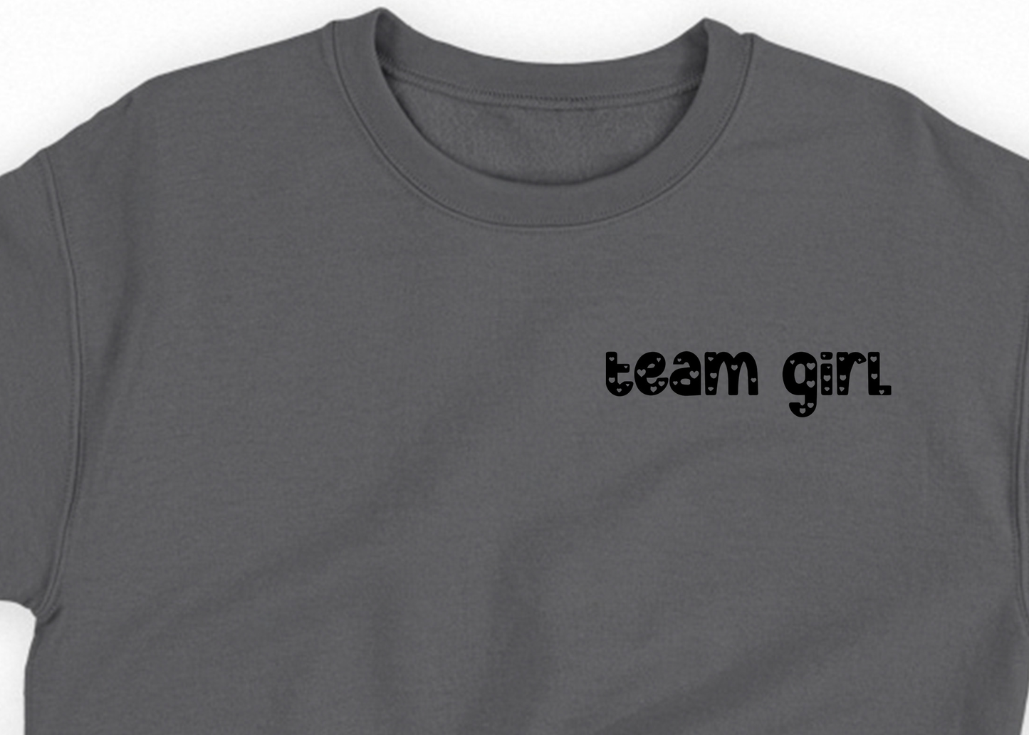 team girl black sweatshirt