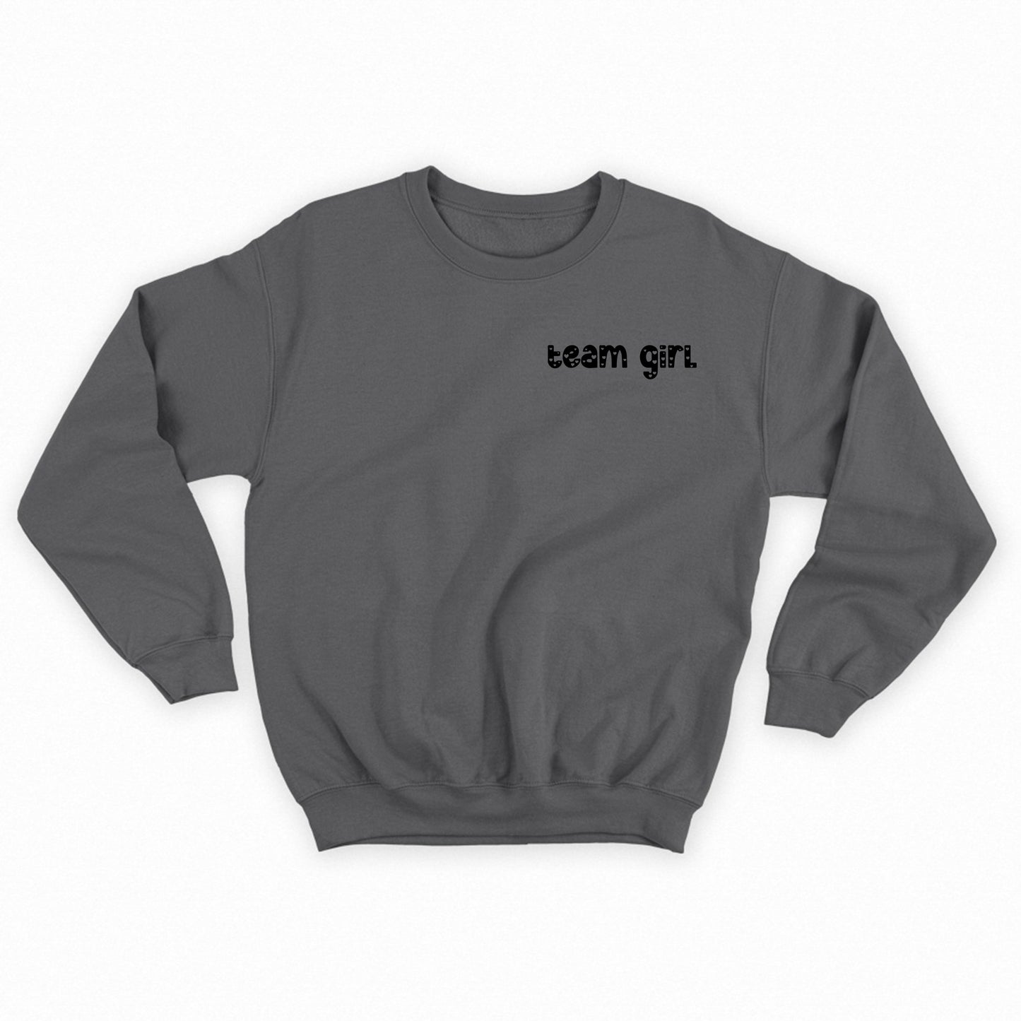team girl black sweatshirt