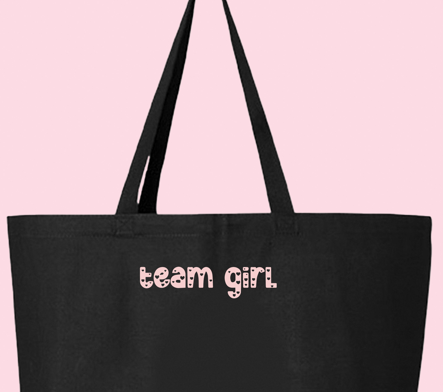 team girl light pink tote bag