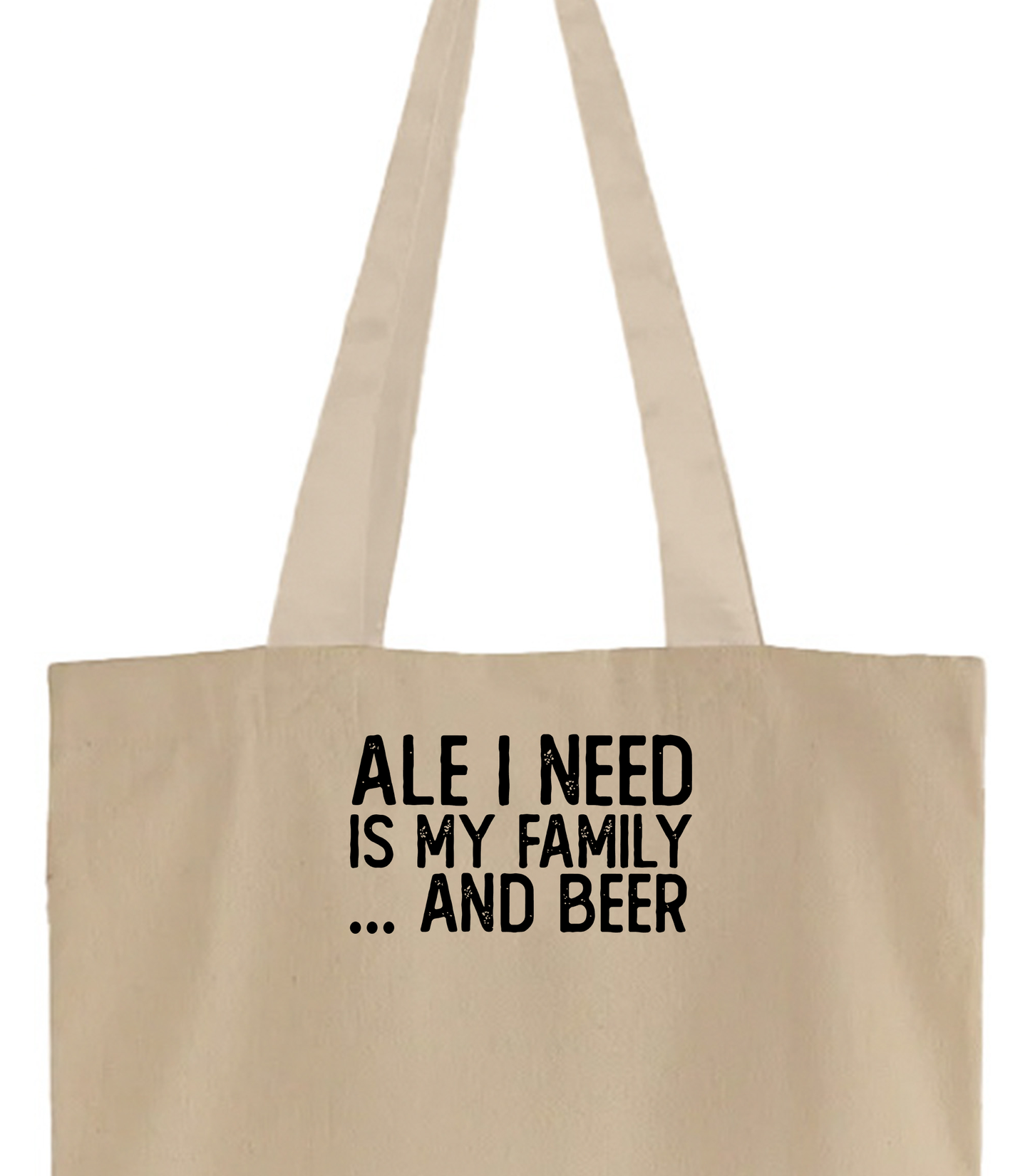 Ale I Need Is My Family... And Beer Black Tote Bag