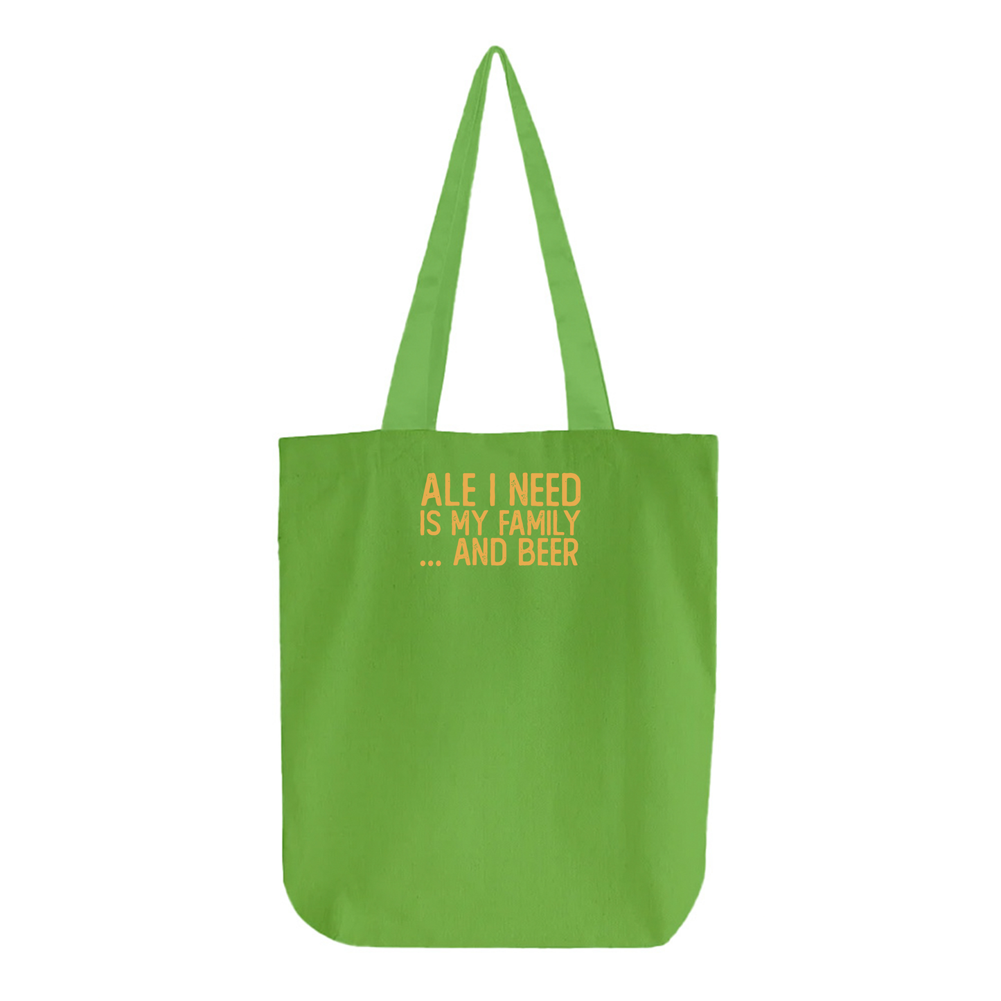 Ale I Need Is My Family... And Beer Yellow Tote Bag