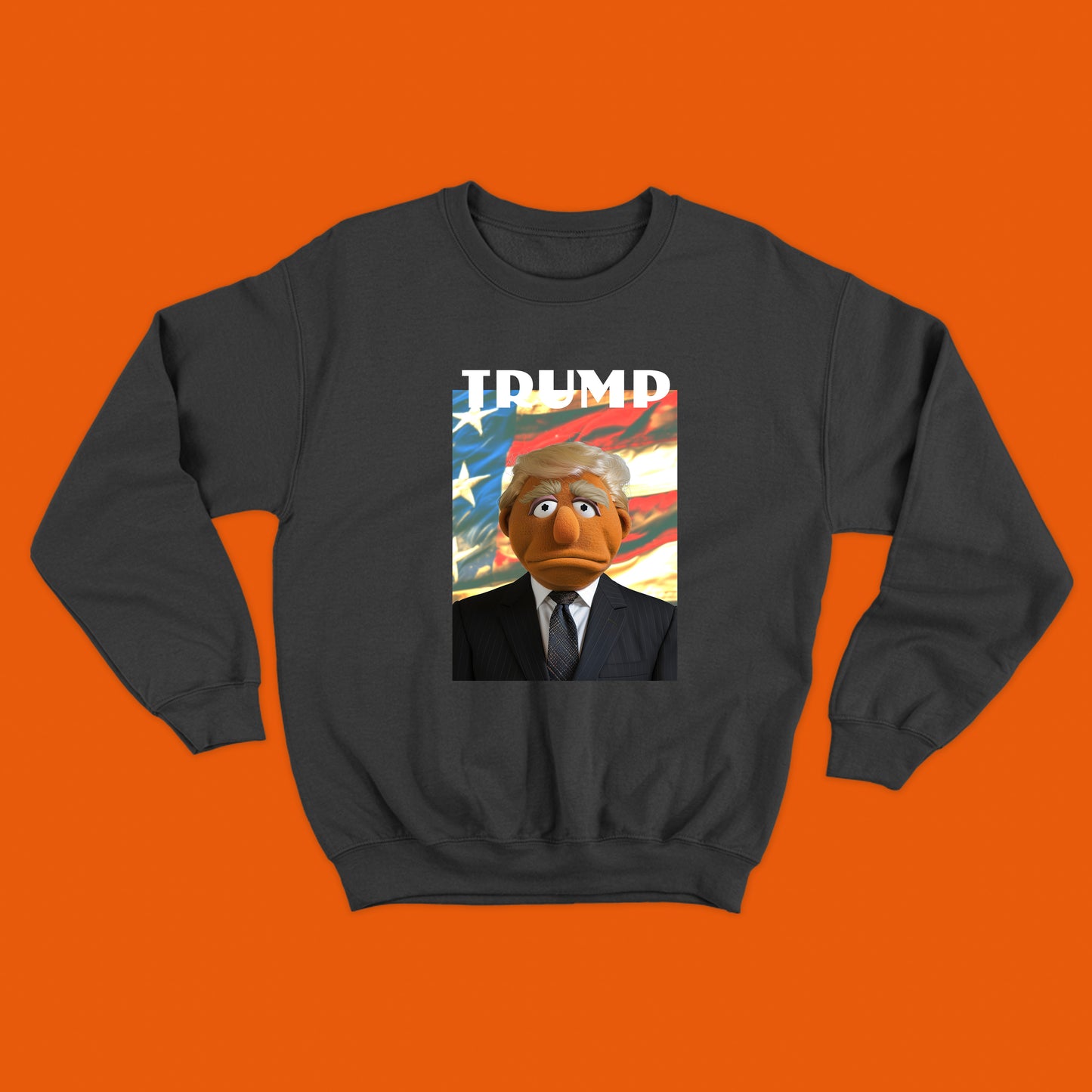 trump muppet flag sweatshirt