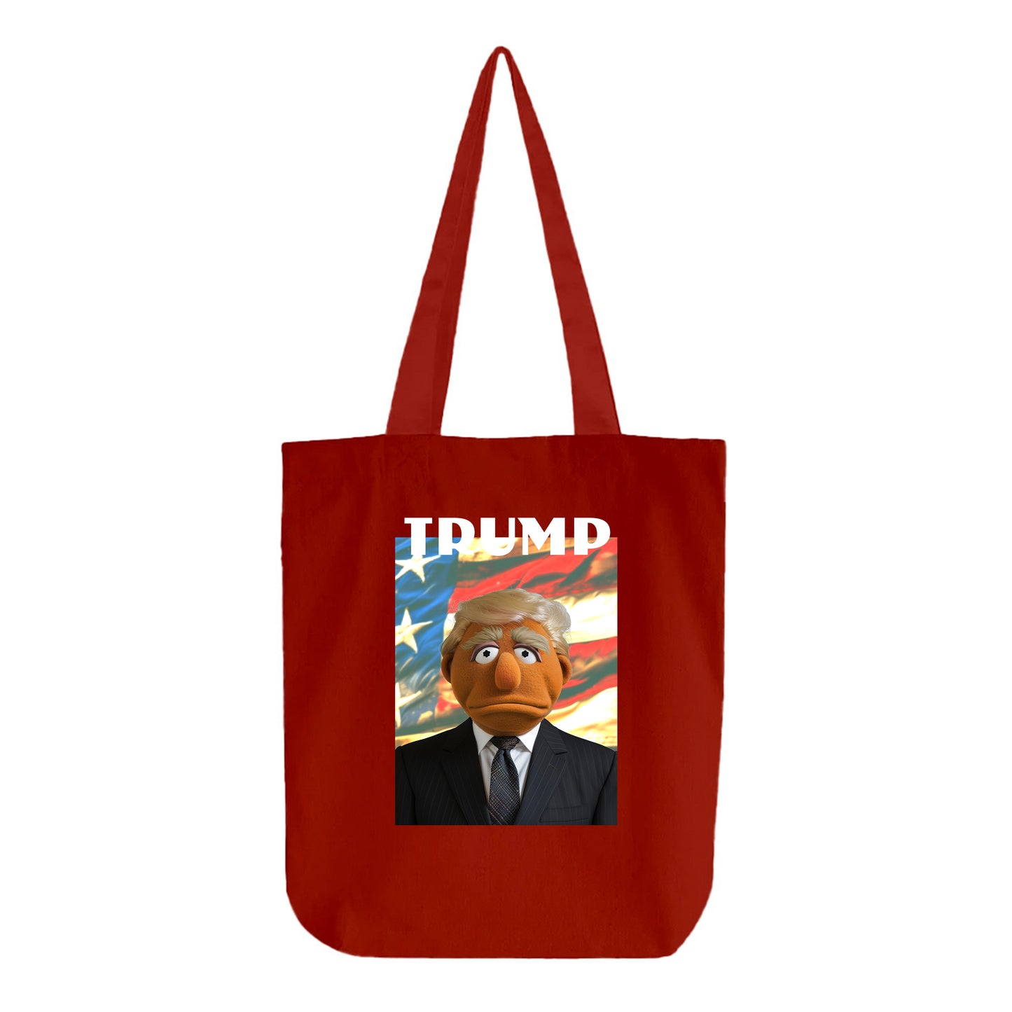 trump muppet flag tote bag