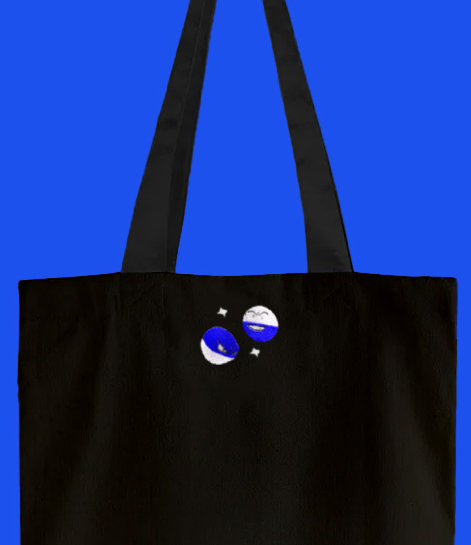 #0100 and #0101 shiny tote bag