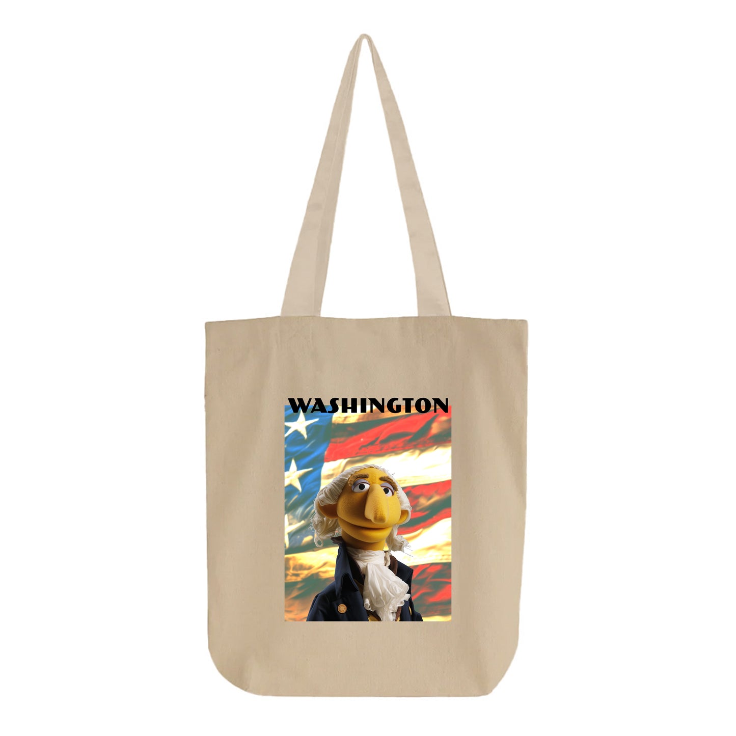washington muppet flag tote bag