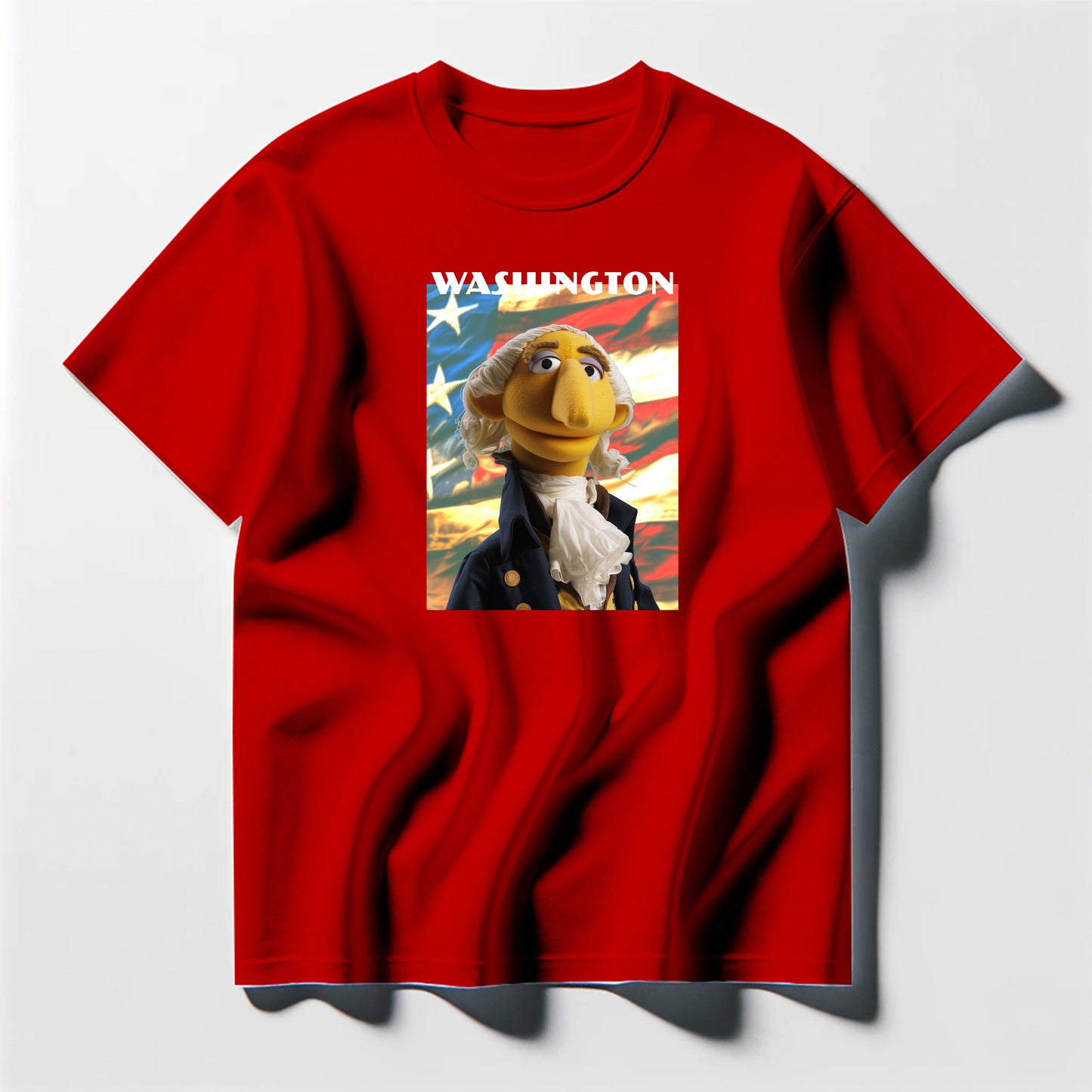 washington muppet flag tee shirt