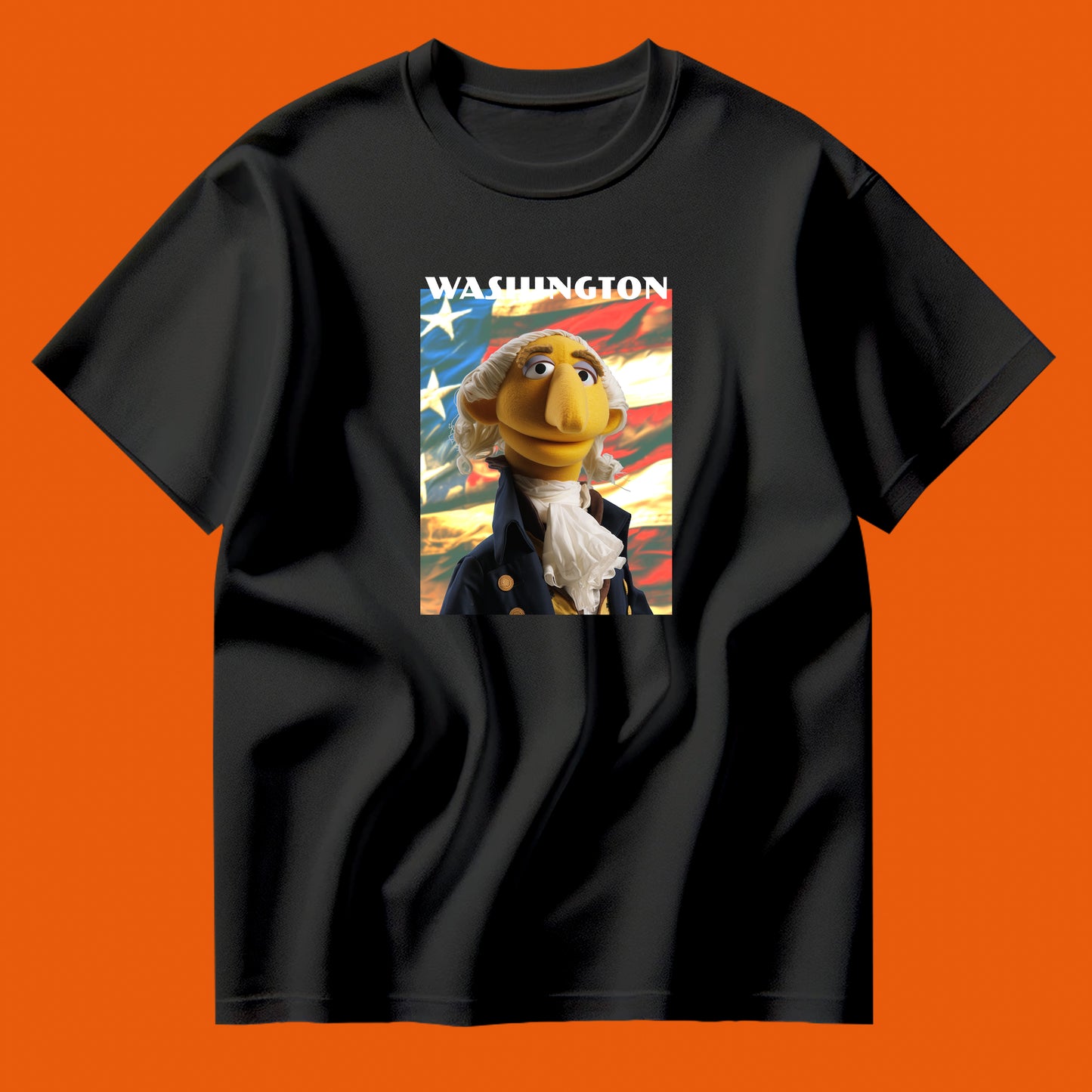 washington muppet flag tee shirt