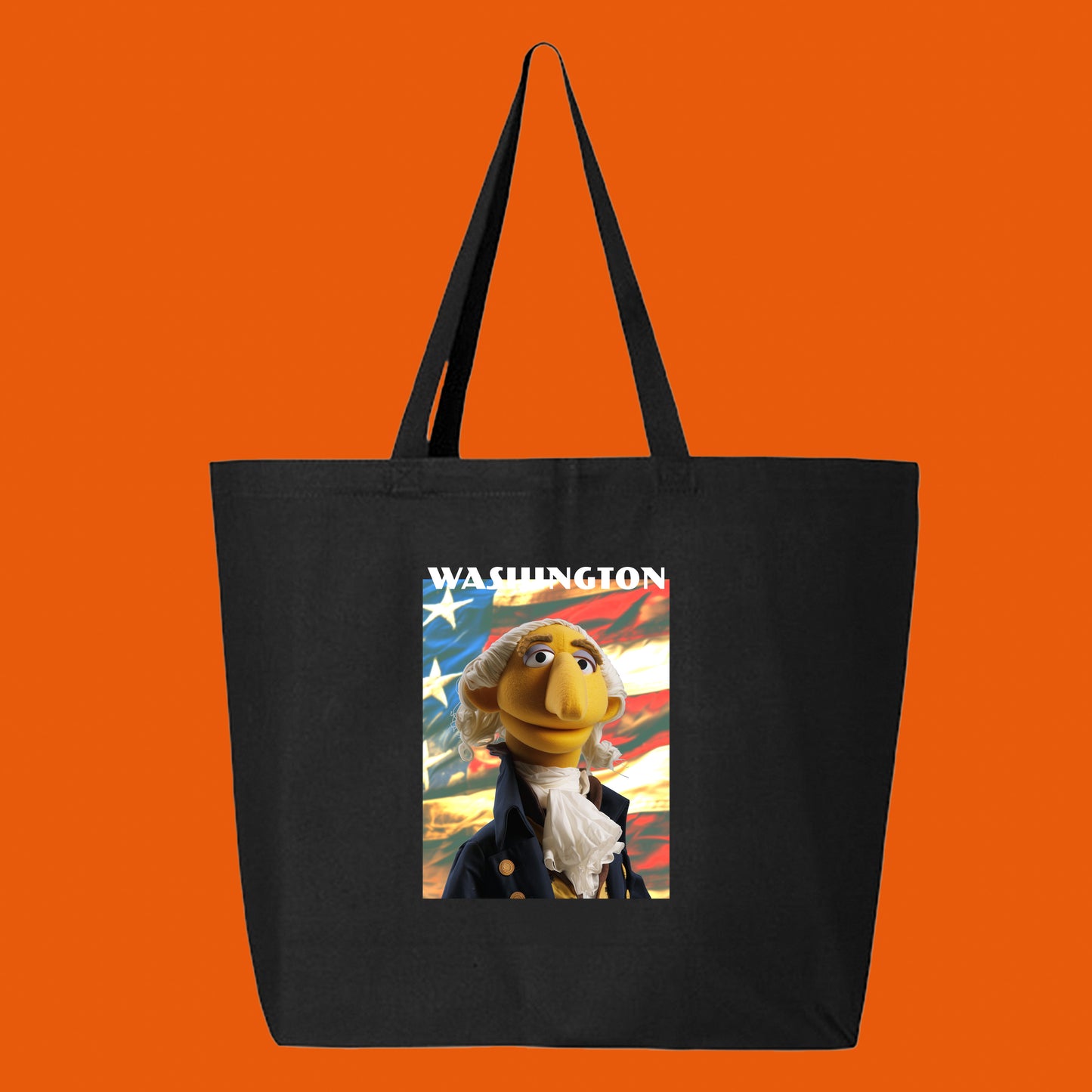 washington muppet flag tote bag