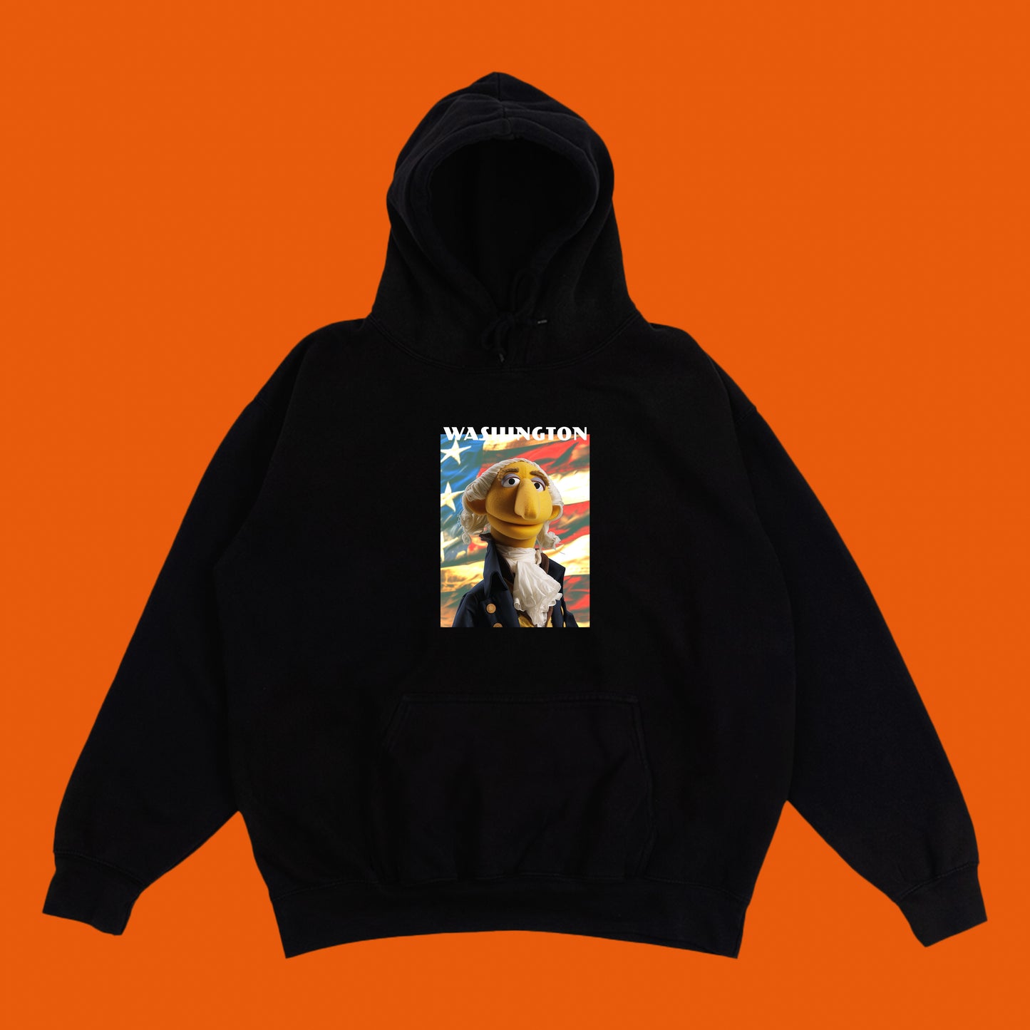 washington muppet flag hoodie