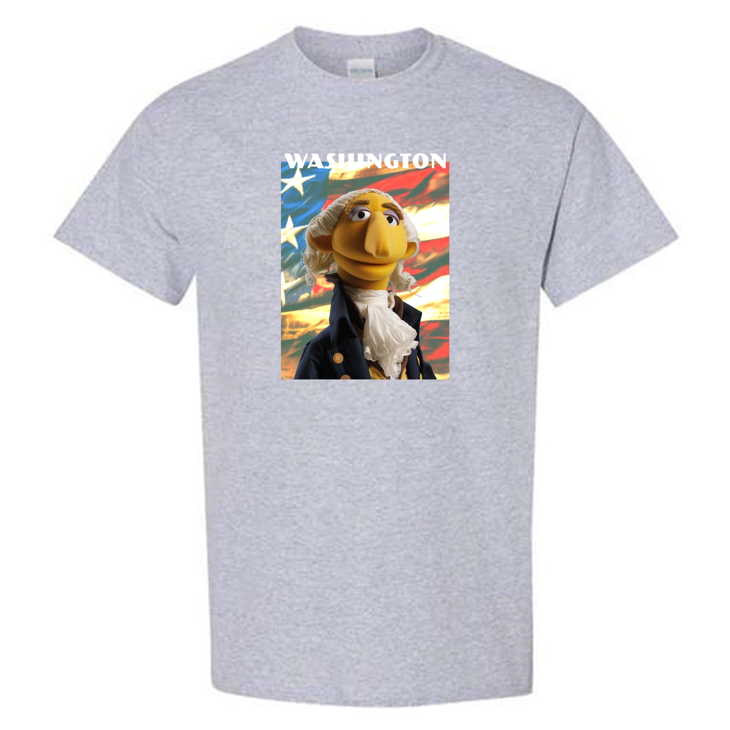 washington muppet flag tee shirt