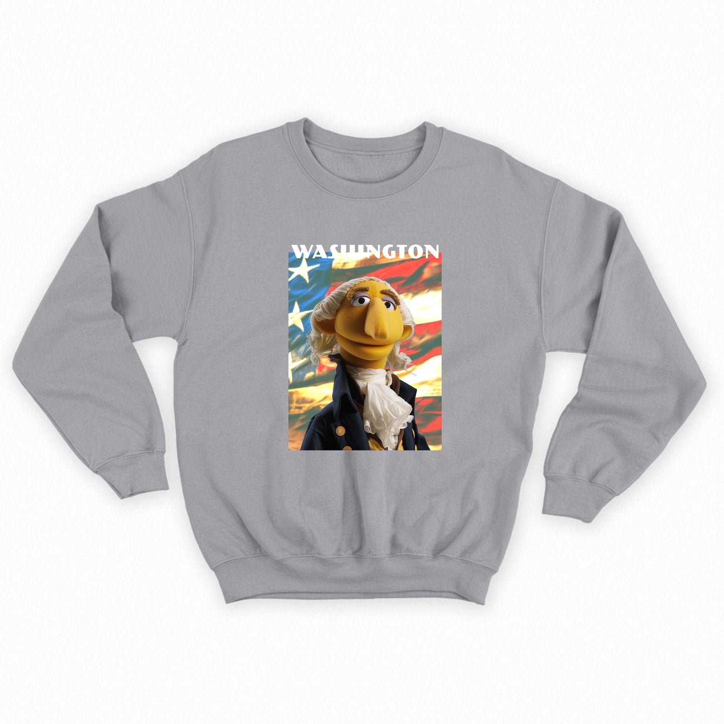 washington muppet flag sweatshirt