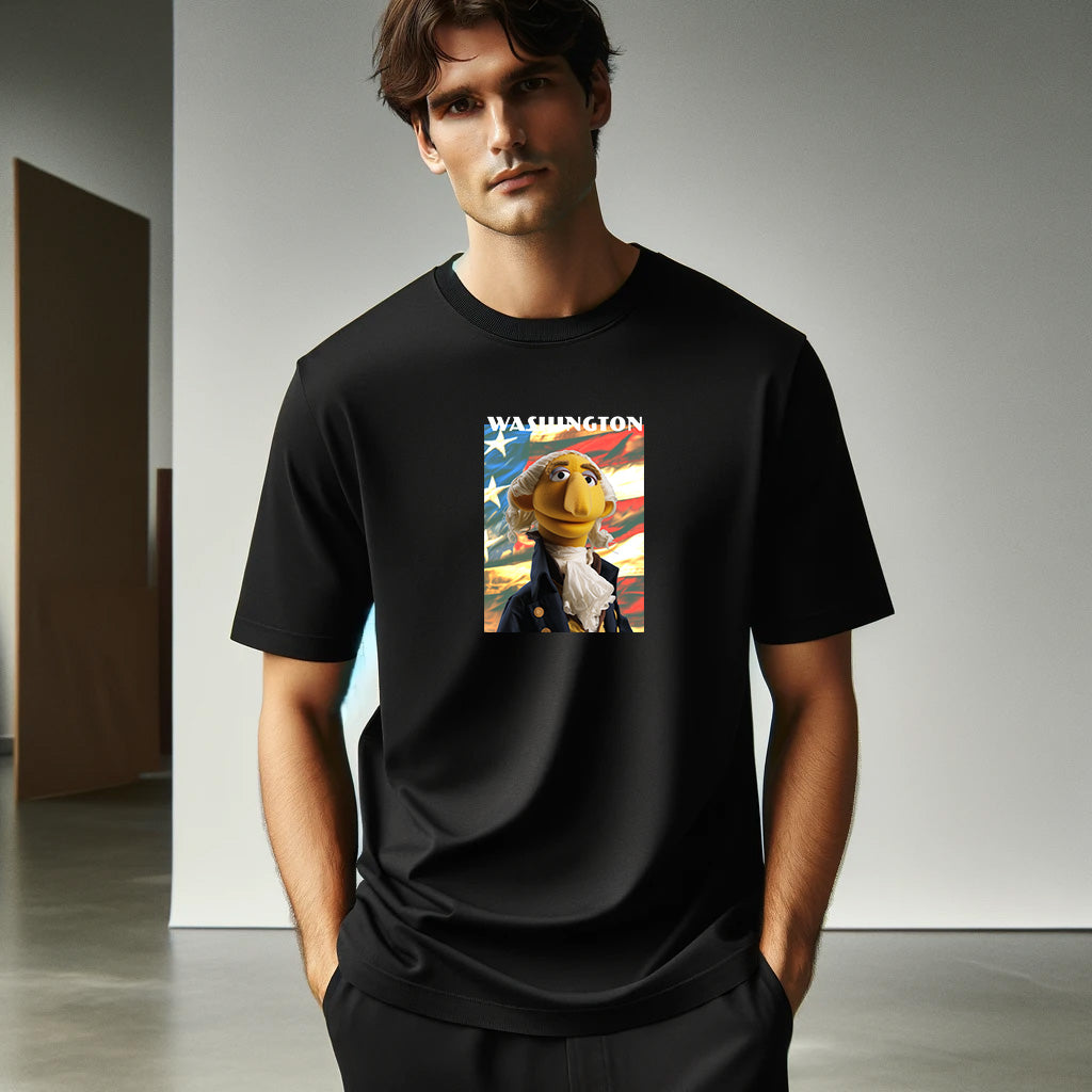washington muppet flag tee shirt