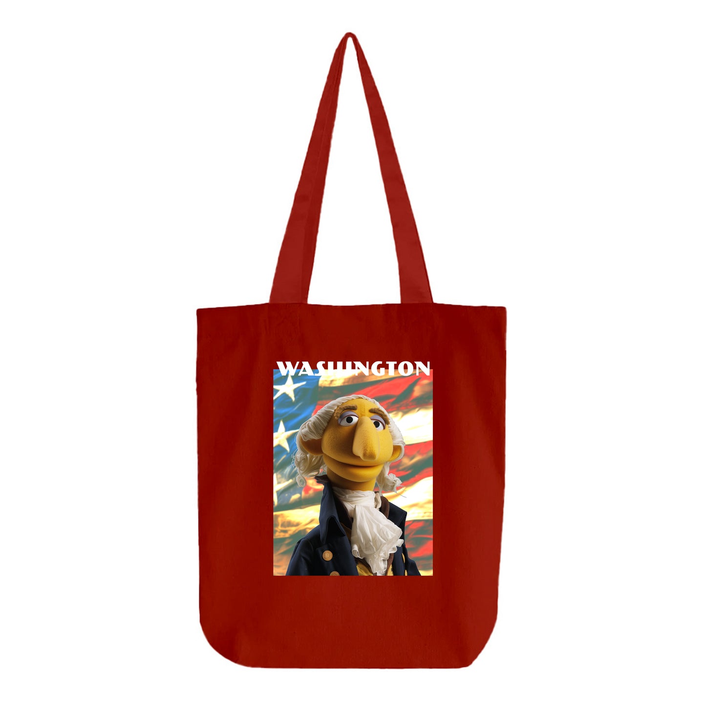 washington muppet flag tote bag