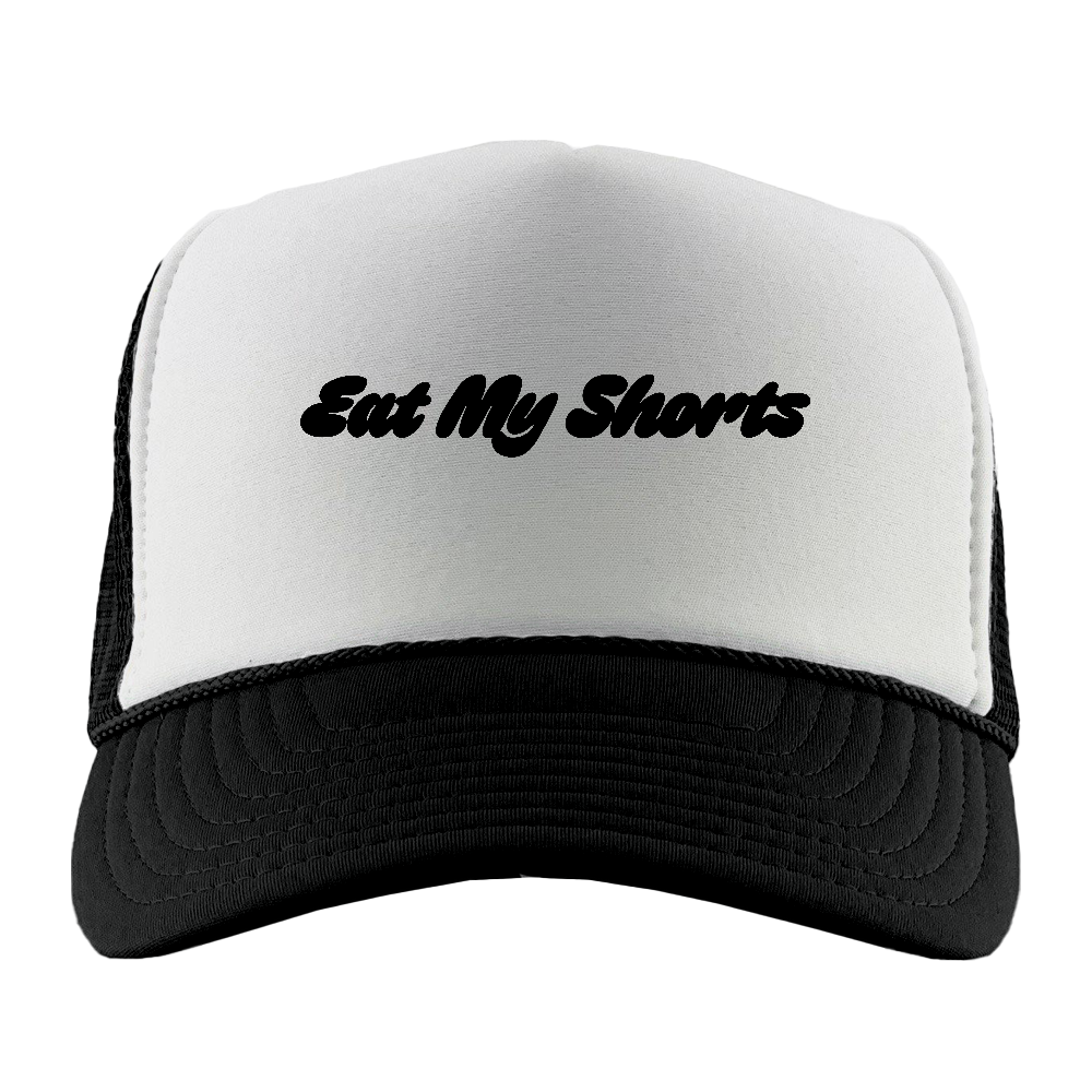 Eat My Shorts Black Foam Truckers hat