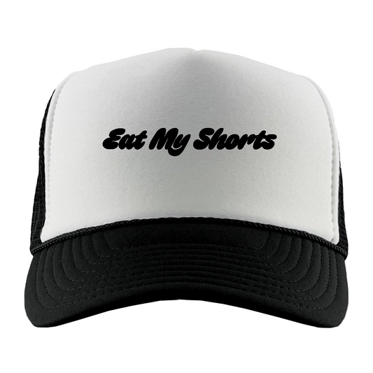 Eat My Shorts Black Foam Truckers hat