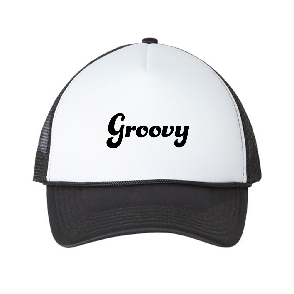 Groovy Black Foam Trucker Hat