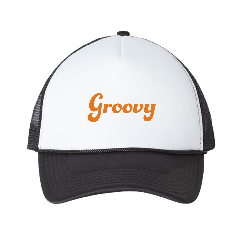 Groovy Orange Foam Trucker Hat