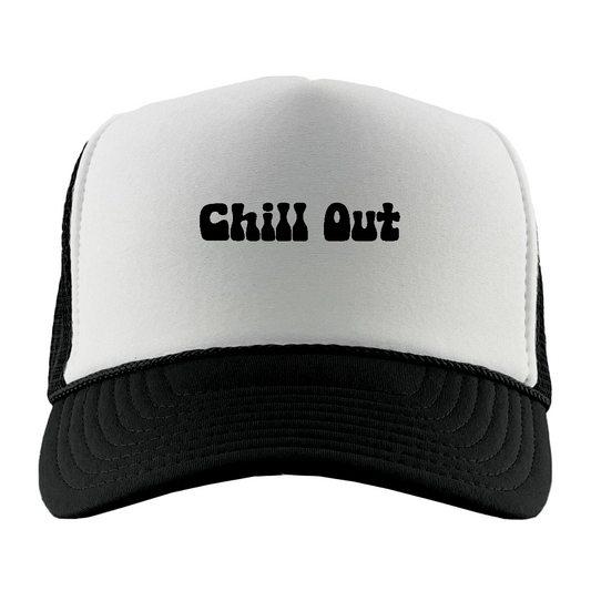 Chill Out Black Foam Trucker Hat