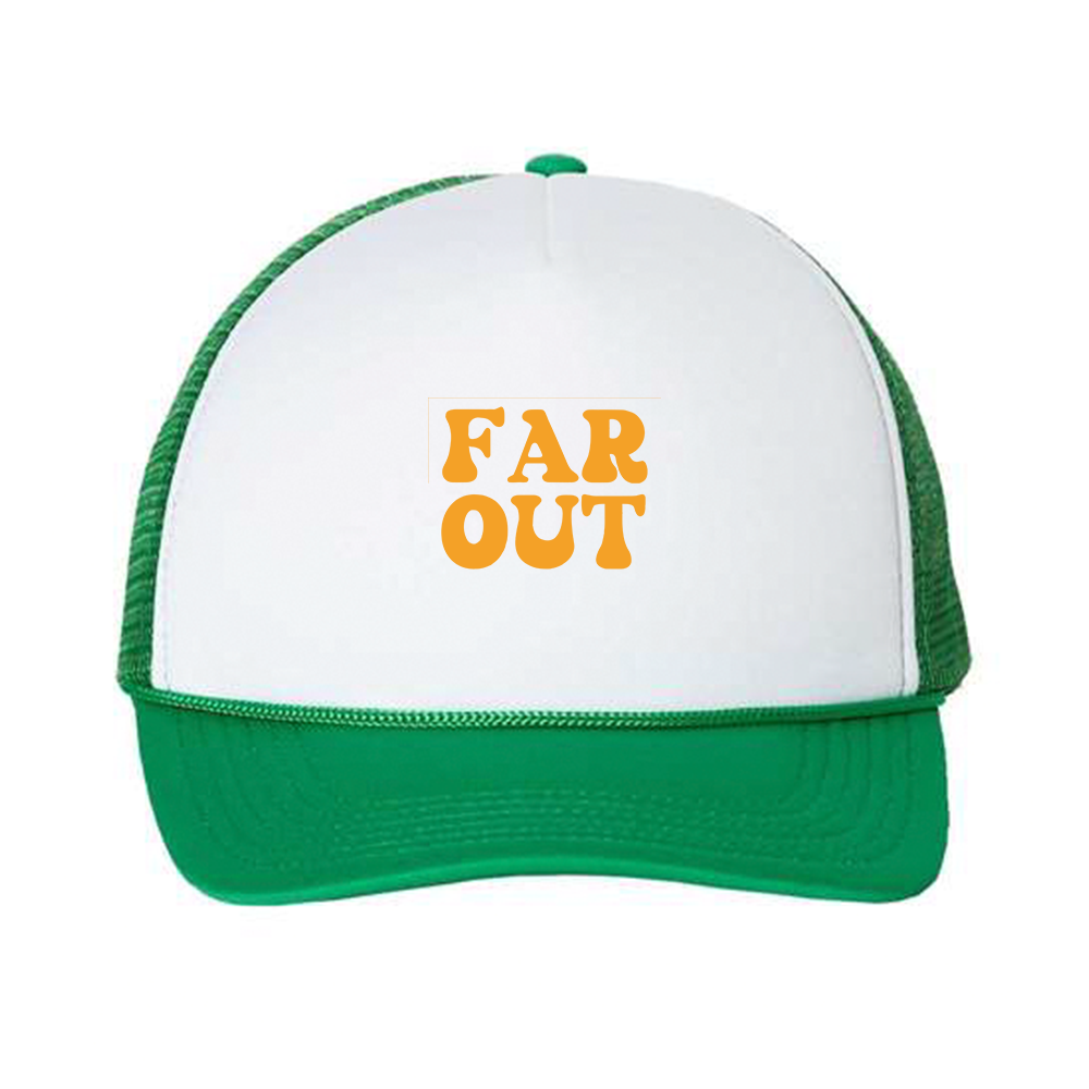 Far Out Gold Foam Trucker Hat