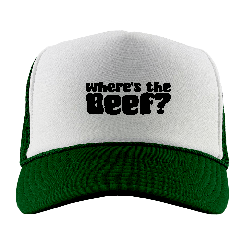 Where's the Beef? Black Foam Trucker Hat