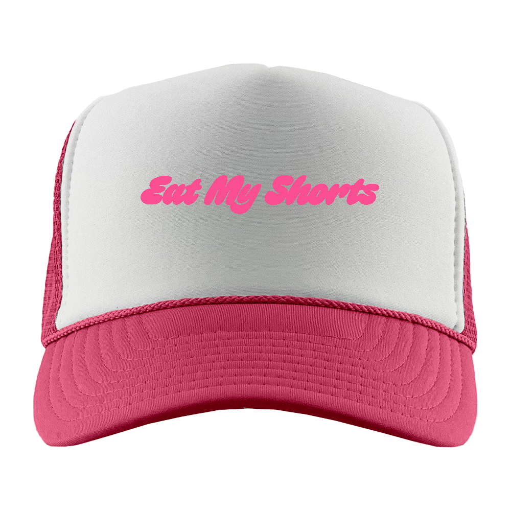 Eat My Shorts Pink Foam Truckers Hat