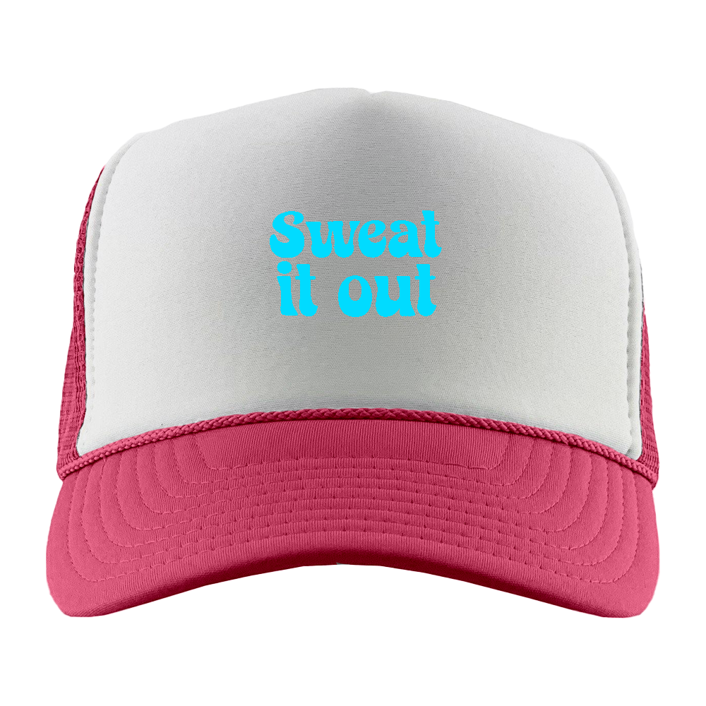 Sweat It Out Cyan Foam Trucker Hat