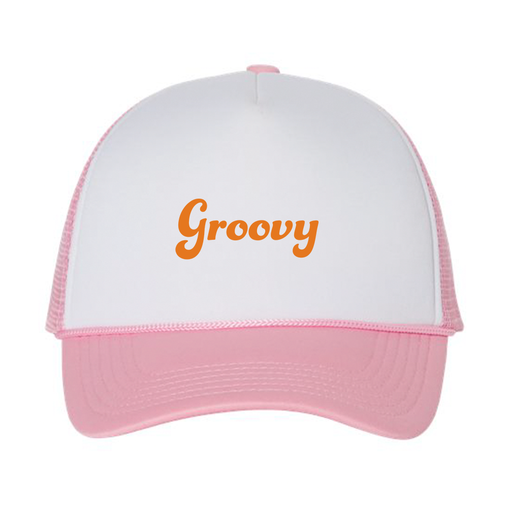Groovy Orange Foam Trucker Hat