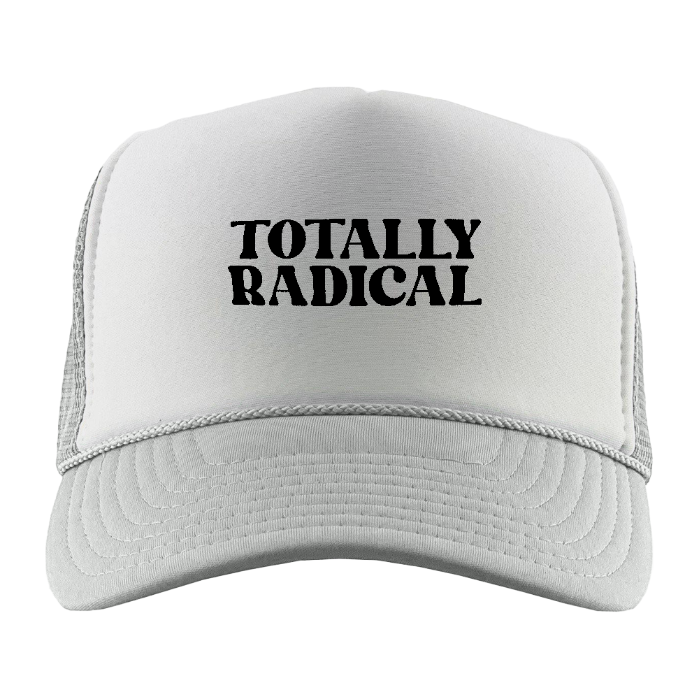 Totally Radical Black Foam Trucker Hat