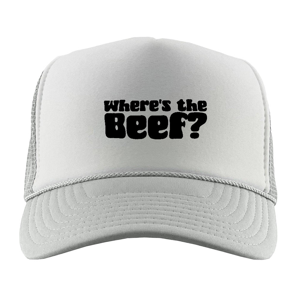 Where's the Beef? Black Foam Trucker Hat