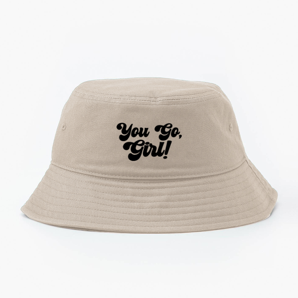 You Go, Girl! Black Bucket Hat